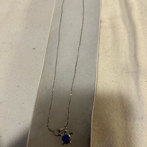 Silver Necklace with turtle pendant